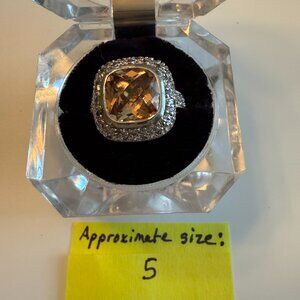 Premier Designs Peach Pink Morganite Ring – Approx. Size 5